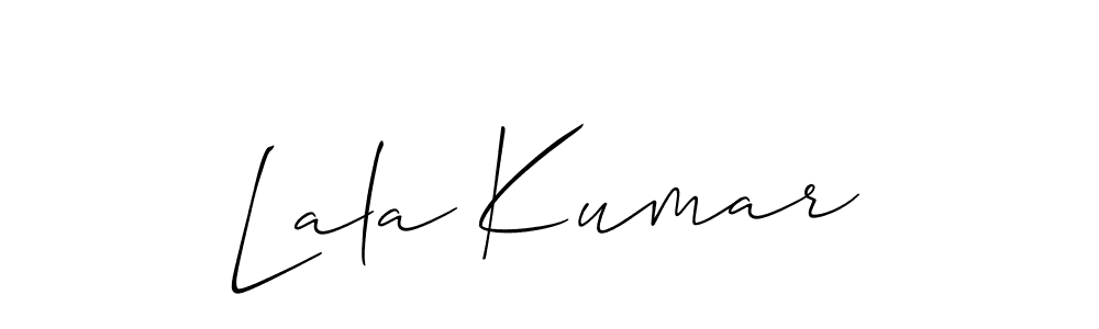 You should practise on your own different ways (Allison_Script) to write your name (Lala Kumar) in signature. don't let someone else do it for you. Lala Kumar signature style 2 images and pictures png