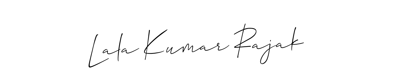 Create a beautiful signature design for name Lala Kumar Rajak. With this signature (Allison_Script) fonts, you can make a handwritten signature for free. Lala Kumar Rajak signature style 2 images and pictures png