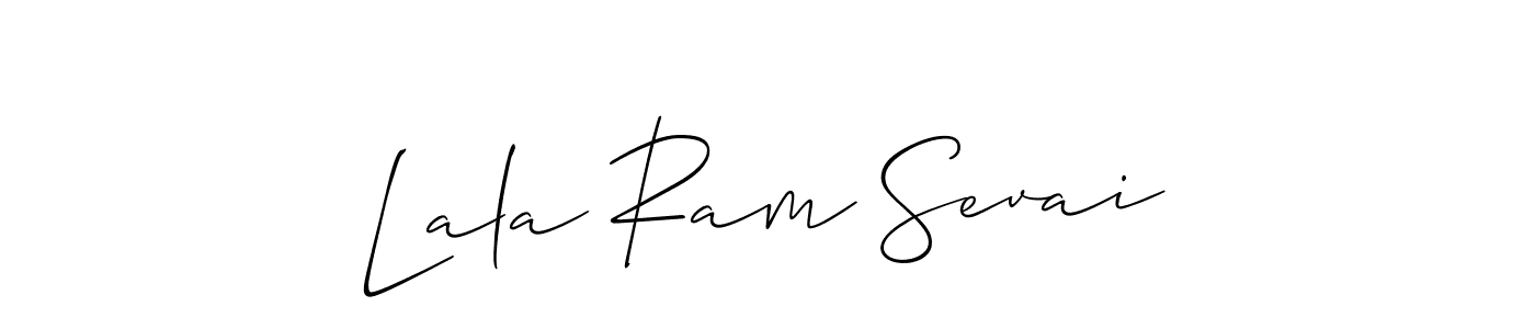 Lala Ram Sevai stylish signature style. Best Handwritten Sign (Allison_Script) for my name. Handwritten Signature Collection Ideas for my name Lala Ram Sevai. Lala Ram Sevai signature style 2 images and pictures png