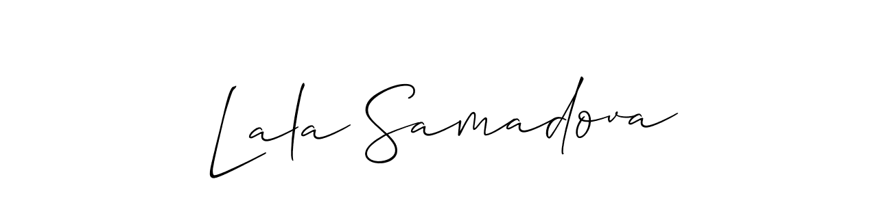 It looks lik you need a new signature style for name Lala Samadova. Design unique handwritten (Allison_Script) signature with our free signature maker in just a few clicks. Lala Samadova signature style 2 images and pictures png