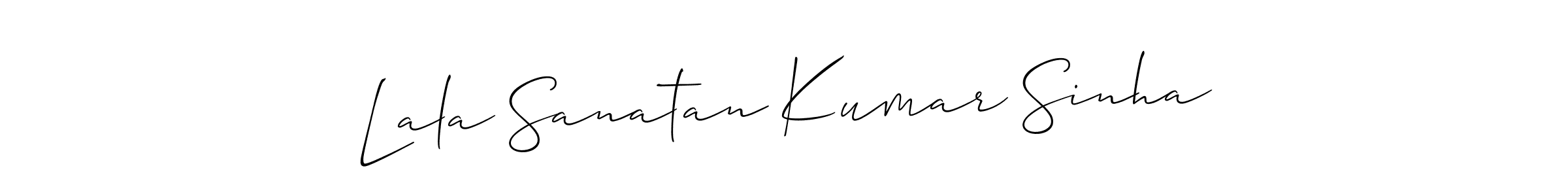 Allison_Script is a professional signature style that is perfect for those who want to add a touch of class to their signature. It is also a great choice for those who want to make their signature more unique. Get Lala Sanatan Kumar Sinha name to fancy signature for free. Lala Sanatan Kumar Sinha signature style 2 images and pictures png