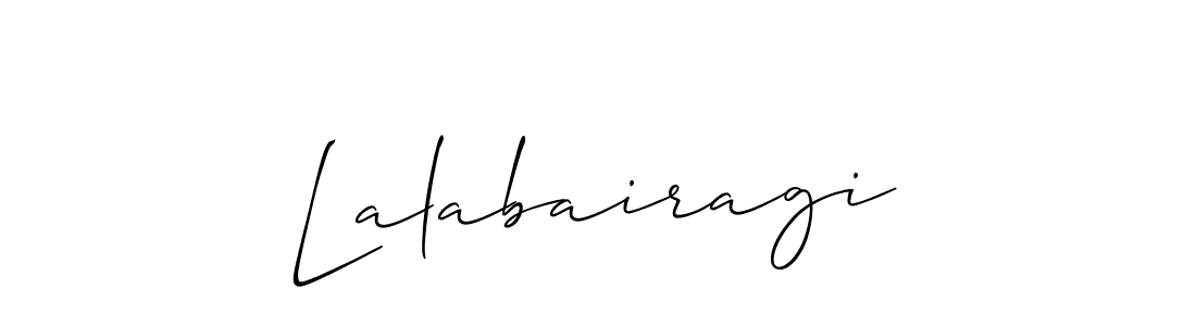 Use a signature maker to create a handwritten signature online. With this signature software, you can design (Allison_Script) your own signature for name Lalabairagi. Lalabairagi signature style 2 images and pictures png