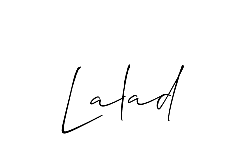 How to make Lalad name signature. Use Allison_Script style for creating short signs online. This is the latest handwritten sign. Lalad signature style 2 images and pictures png