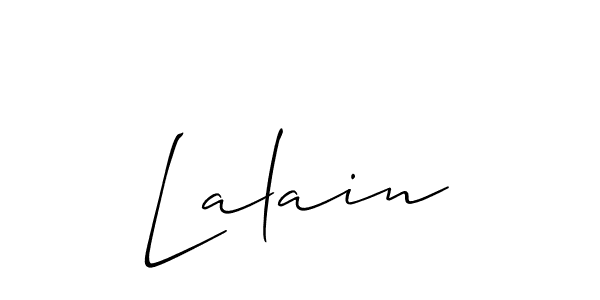 How to make Lalain signature? Allison_Script is a professional autograph style. Create handwritten signature for Lalain name. Lalain signature style 2 images and pictures png