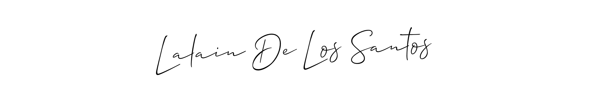 Similarly Allison_Script is the best handwritten signature design. Signature creator online .You can use it as an online autograph creator for name Lalain De Los Santos. Lalain De Los Santos signature style 2 images and pictures png