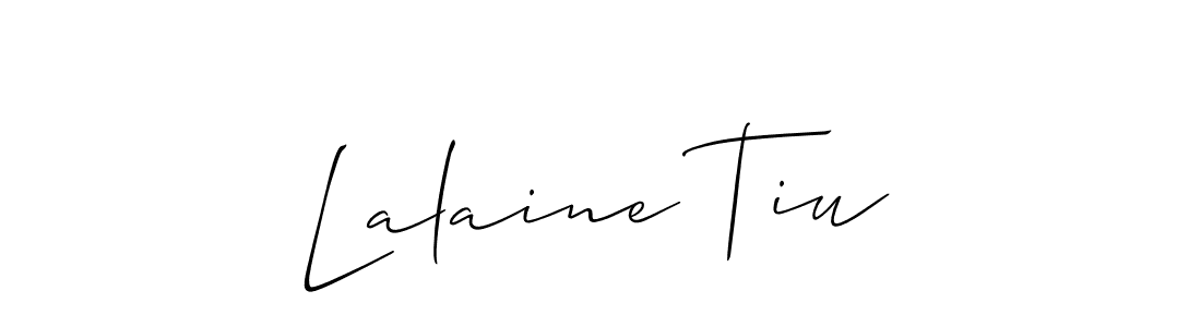 Also You can easily find your signature by using the search form. We will create Lalaine Tiu name handwritten signature images for you free of cost using Allison_Script sign style. Lalaine Tiu signature style 2 images and pictures png