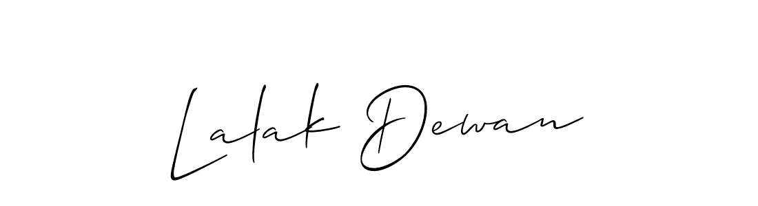 Make a beautiful signature design for name Lalak Dewan. With this signature (Allison_Script) style, you can create a handwritten signature for free. Lalak Dewan signature style 2 images and pictures png