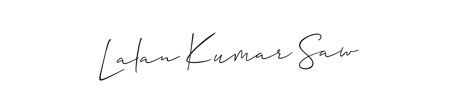 Also we have Lalan Kumar Saw name is the best signature style. Create professional handwritten signature collection using Allison_Script autograph style. Lalan Kumar Saw signature style 2 images and pictures png