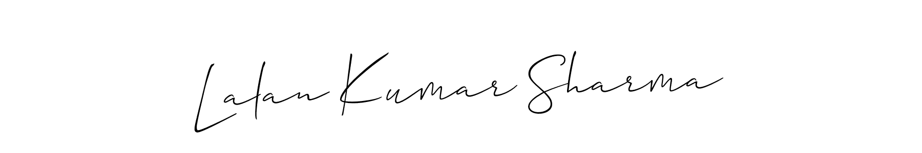 Create a beautiful signature design for name Lalan Kumar Sharma. With this signature (Allison_Script) fonts, you can make a handwritten signature for free. Lalan Kumar Sharma signature style 2 images and pictures png