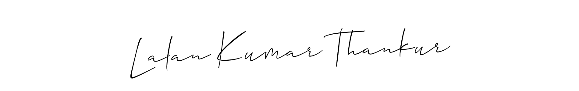 if you are searching for the best signature style for your name Lalan Kumar Thankur. so please give up your signature search. here we have designed multiple signature styles  using Allison_Script. Lalan Kumar Thankur signature style 2 images and pictures png