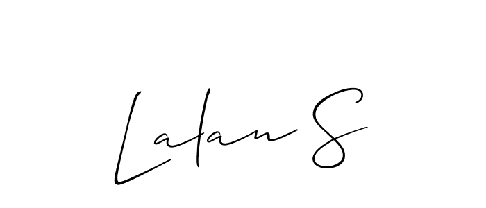 Lalan S stylish signature style. Best Handwritten Sign (Allison_Script) for my name. Handwritten Signature Collection Ideas for my name Lalan S. Lalan S signature style 2 images and pictures png