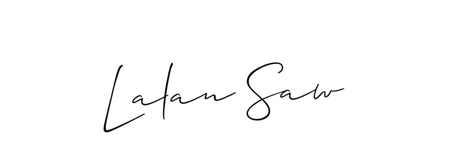 How to Draw Lalan Saw signature style? Allison_Script is a latest design signature styles for name Lalan Saw. Lalan Saw signature style 2 images and pictures png