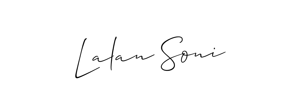 Also we have Lalan Soni name is the best signature style. Create professional handwritten signature collection using Allison_Script autograph style. Lalan Soni signature style 2 images and pictures png