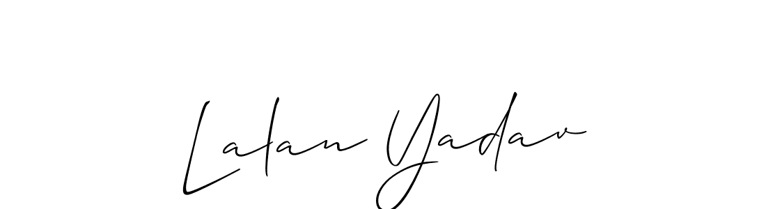 How to Draw Lalan Yadav signature style? Allison_Script is a latest design signature styles for name Lalan Yadav. Lalan Yadav signature style 2 images and pictures png