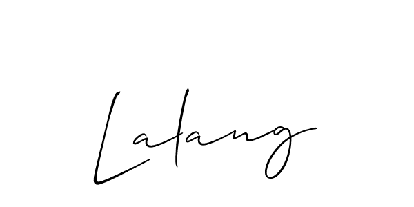 Also we have Lalang name is the best signature style. Create professional handwritten signature collection using Allison_Script autograph style. Lalang signature style 2 images and pictures png
