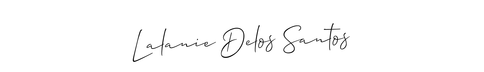 How to Draw Lalanie Delos Santos signature style? Allison_Script is a latest design signature styles for name Lalanie Delos Santos. Lalanie Delos Santos signature style 2 images and pictures png