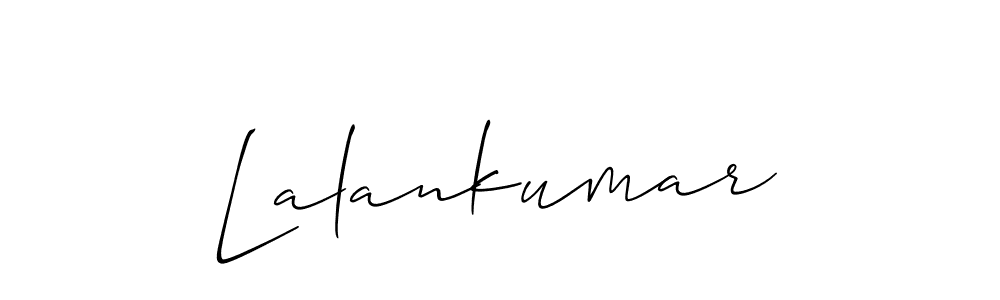 Create a beautiful signature design for name Lalankumar. With this signature (Allison_Script) fonts, you can make a handwritten signature for free. Lalankumar signature style 2 images and pictures png