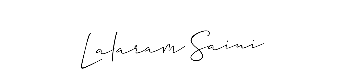 It looks lik you need a new signature style for name Lalaram Saini. Design unique handwritten (Allison_Script) signature with our free signature maker in just a few clicks. Lalaram Saini signature style 2 images and pictures png