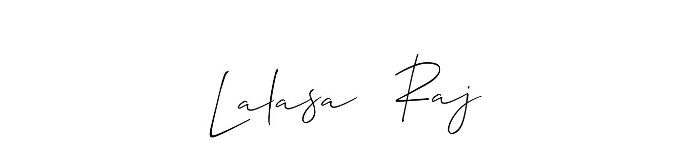 Make a beautiful signature design for name Lalasa ❤ Raj. With this signature (Allison_Script) style, you can create a handwritten signature for free. Lalasa ❤ Raj signature style 2 images and pictures png