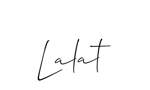 The best way (Allison_Script) to make a short signature is to pick only two or three words in your name. The name Lalat include a total of six letters. For converting this name. Lalat signature style 2 images and pictures png