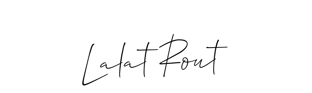 It looks lik you need a new signature style for name Lalat Rout. Design unique handwritten (Allison_Script) signature with our free signature maker in just a few clicks. Lalat Rout signature style 2 images and pictures png