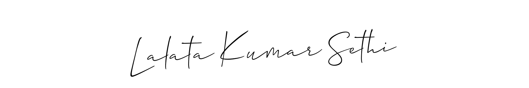 This is the best signature style for the Lalata Kumar Sethi name. Also you like these signature font (Allison_Script). Mix name signature. Lalata Kumar Sethi signature style 2 images and pictures png