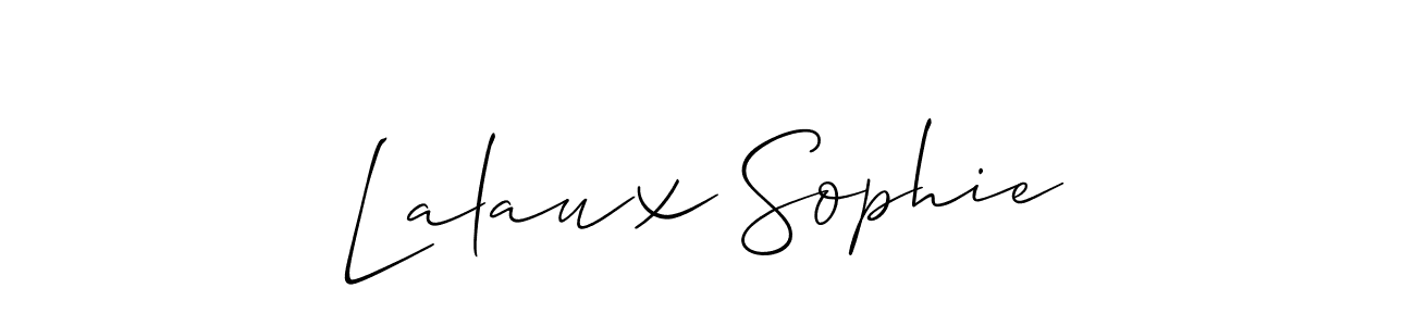 You should practise on your own different ways (Allison_Script) to write your name (Lalaux Sophie) in signature. don't let someone else do it for you. Lalaux Sophie signature style 2 images and pictures png