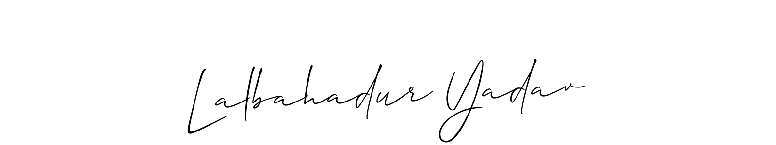 You should practise on your own different ways (Allison_Script) to write your name (Lalbahadur Yadav) in signature. don't let someone else do it for you. Lalbahadur Yadav signature style 2 images and pictures png