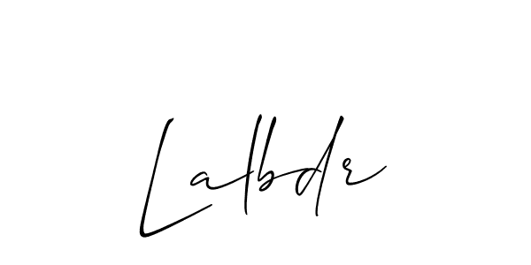 Create a beautiful signature design for name Lalbdr. With this signature (Allison_Script) fonts, you can make a handwritten signature for free. Lalbdr signature style 2 images and pictures png