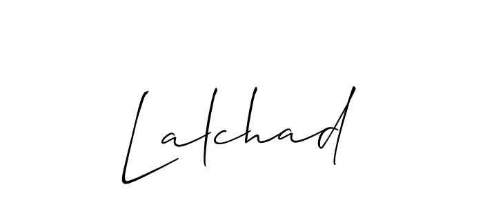 How to make Lalchad signature? Allison_Script is a professional autograph style. Create handwritten signature for Lalchad name. Lalchad signature style 2 images and pictures png