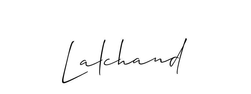 if you are searching for the best signature style for your name Lalchand. so please give up your signature search. here we have designed multiple signature styles  using Allison_Script. Lalchand signature style 2 images and pictures png