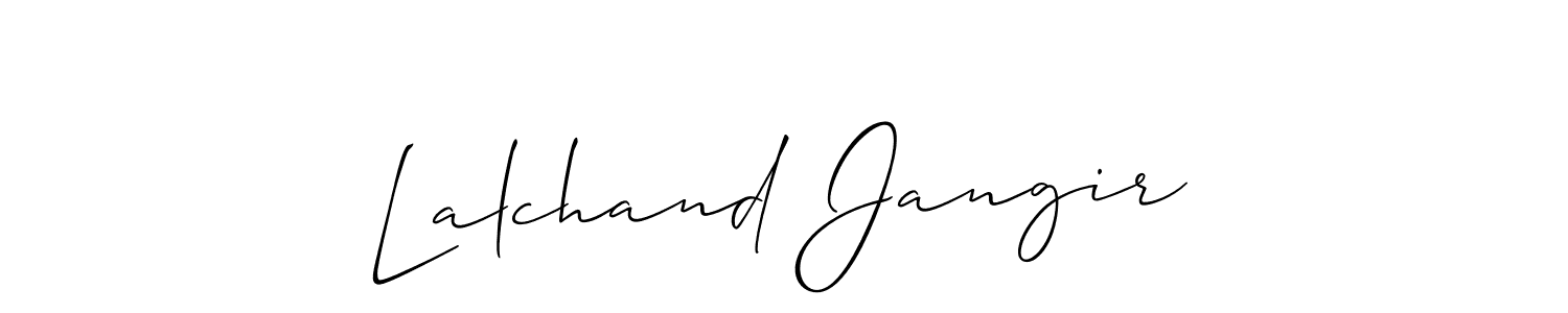 How to make Lalchand Jangir name signature. Use Allison_Script style for creating short signs online. This is the latest handwritten sign. Lalchand Jangir signature style 2 images and pictures png