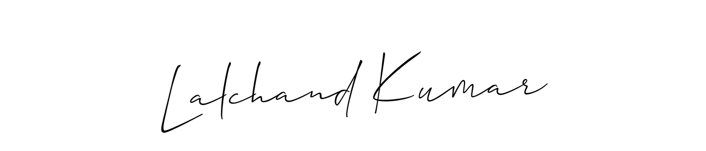 Also You can easily find your signature by using the search form. We will create Lalchand Kumar name handwritten signature images for you free of cost using Allison_Script sign style. Lalchand Kumar signature style 2 images and pictures png