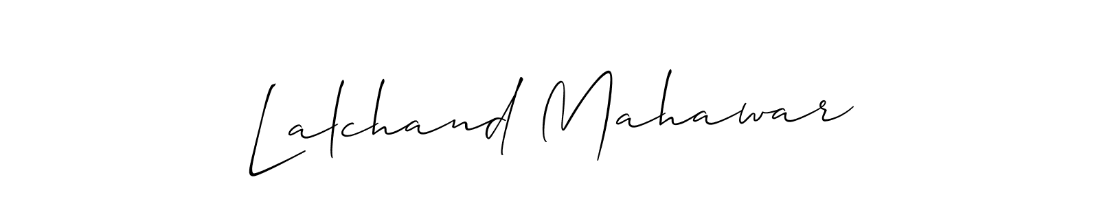 How to make Lalchand Mahawar signature? Allison_Script is a professional autograph style. Create handwritten signature for Lalchand Mahawar name. Lalchand Mahawar signature style 2 images and pictures png
