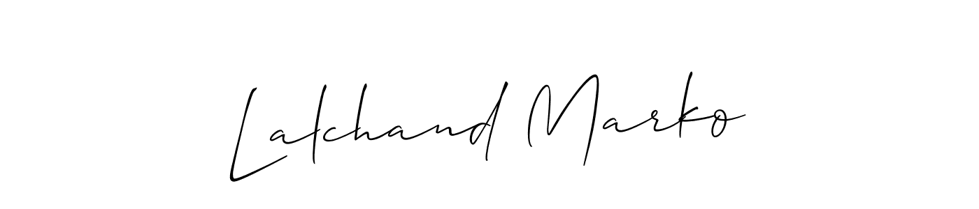 This is the best signature style for the Lalchand Marko name. Also you like these signature font (Allison_Script). Mix name signature. Lalchand Marko signature style 2 images and pictures png