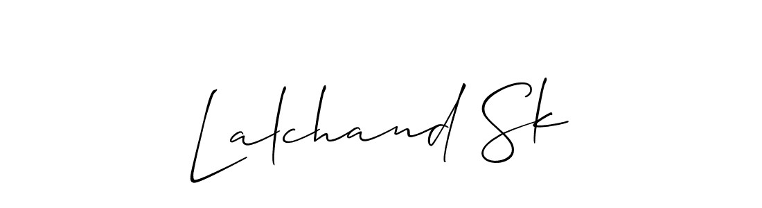 Create a beautiful signature design for name Lalchand Sk. With this signature (Allison_Script) fonts, you can make a handwritten signature for free. Lalchand Sk signature style 2 images and pictures png