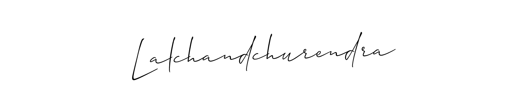 Similarly Allison_Script is the best handwritten signature design. Signature creator online .You can use it as an online autograph creator for name Lalchandchurendra. Lalchandchurendra signature style 2 images and pictures png