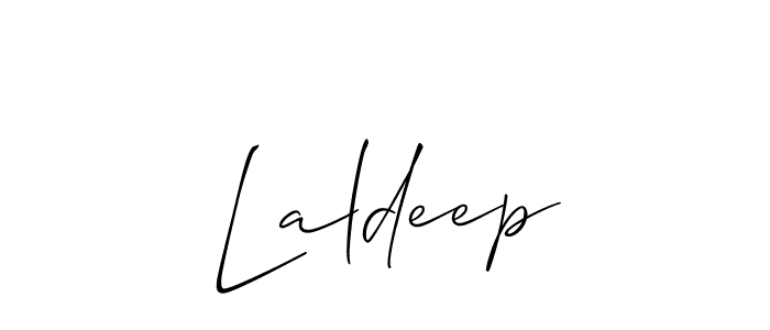 How to make Laldeep signature? Allison_Script is a professional autograph style. Create handwritten signature for Laldeep name. Laldeep signature style 2 images and pictures png