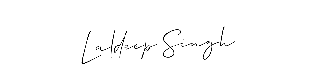 How to make Laldeep Singh signature? Allison_Script is a professional autograph style. Create handwritten signature for Laldeep Singh name. Laldeep Singh signature style 2 images and pictures png