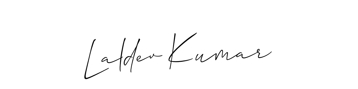 Laldev Kumar stylish signature style. Best Handwritten Sign (Allison_Script) for my name. Handwritten Signature Collection Ideas for my name Laldev Kumar. Laldev Kumar signature style 2 images and pictures png