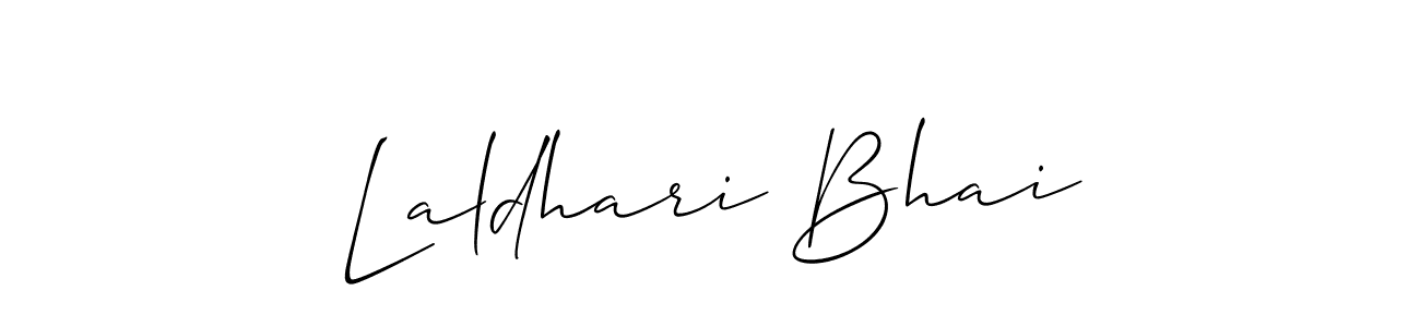 Make a beautiful signature design for name Laldhari Bhai. With this signature (Allison_Script) style, you can create a handwritten signature for free. Laldhari Bhai signature style 2 images and pictures png