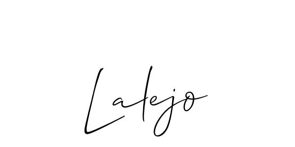 Use a signature maker to create a handwritten signature online. With this signature software, you can design (Allison_Script) your own signature for name Lalejo. Lalejo signature style 2 images and pictures png