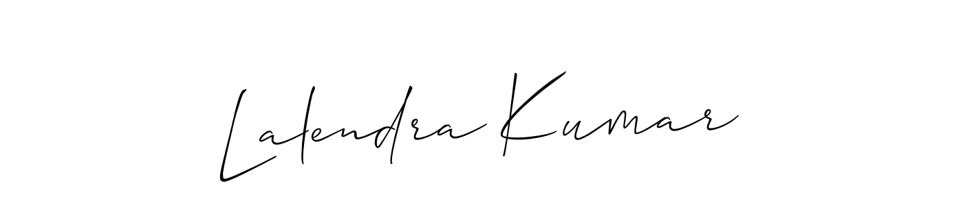 It looks lik you need a new signature style for name Lalendra Kumar. Design unique handwritten (Allison_Script) signature with our free signature maker in just a few clicks. Lalendra Kumar signature style 2 images and pictures png