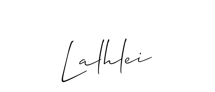 You should practise on your own different ways (Allison_Script) to write your name (Lalhlei) in signature. don't let someone else do it for you. Lalhlei signature style 2 images and pictures png