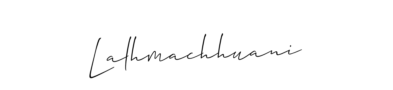 You should practise on your own different ways (Allison_Script) to write your name (Lalhmachhuani) in signature. don't let someone else do it for you. Lalhmachhuani signature style 2 images and pictures png