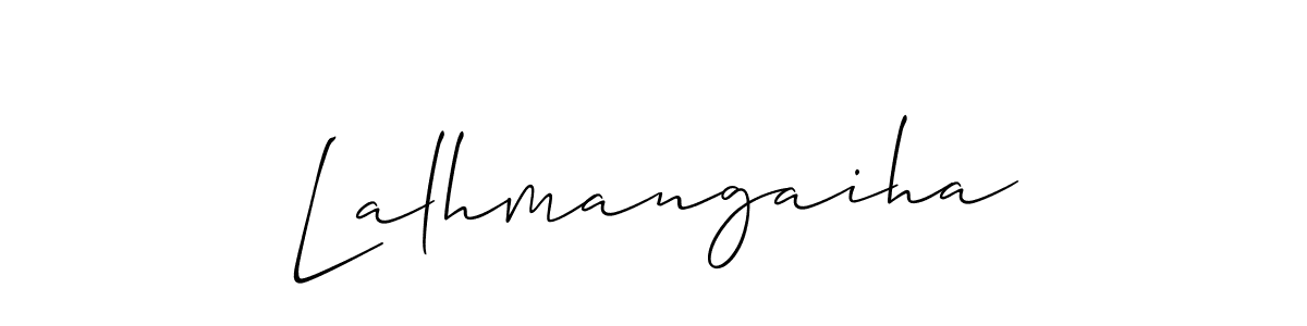Create a beautiful signature design for name Lalhmangaiha. With this signature (Allison_Script) fonts, you can make a handwritten signature for free. Lalhmangaiha signature style 2 images and pictures png