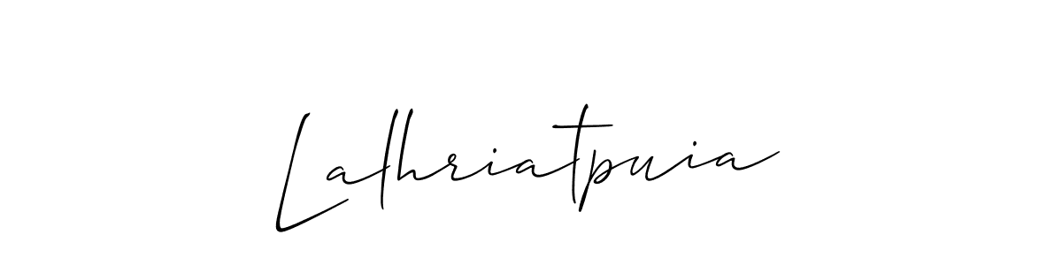 Lalhriatpuia stylish signature style. Best Handwritten Sign (Allison_Script) for my name. Handwritten Signature Collection Ideas for my name Lalhriatpuia. Lalhriatpuia signature style 2 images and pictures png