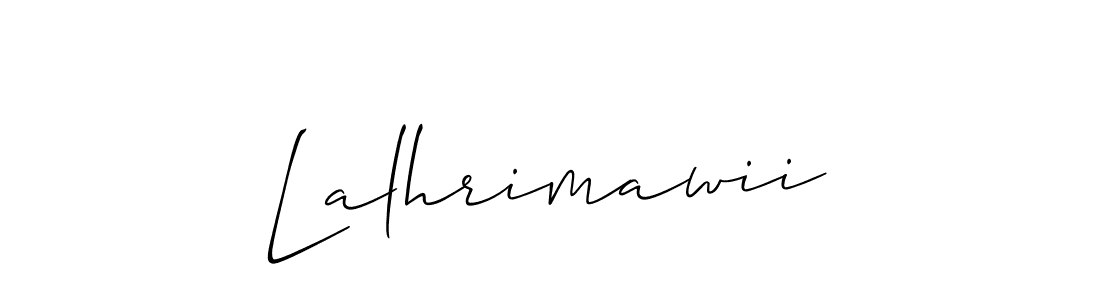 Design your own signature with our free online signature maker. With this signature software, you can create a handwritten (Allison_Script) signature for name Lalhrimawii. Lalhrimawii signature style 2 images and pictures png