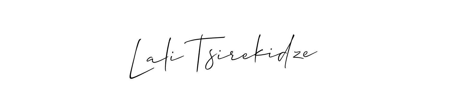 Also we have Lali Tsirekidze name is the best signature style. Create professional handwritten signature collection using Allison_Script autograph style. Lali Tsirekidze signature style 2 images and pictures png