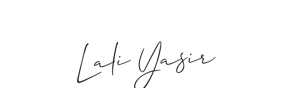 How to Draw Lali Yasir signature style? Allison_Script is a latest design signature styles for name Lali Yasir. Lali Yasir signature style 2 images and pictures png